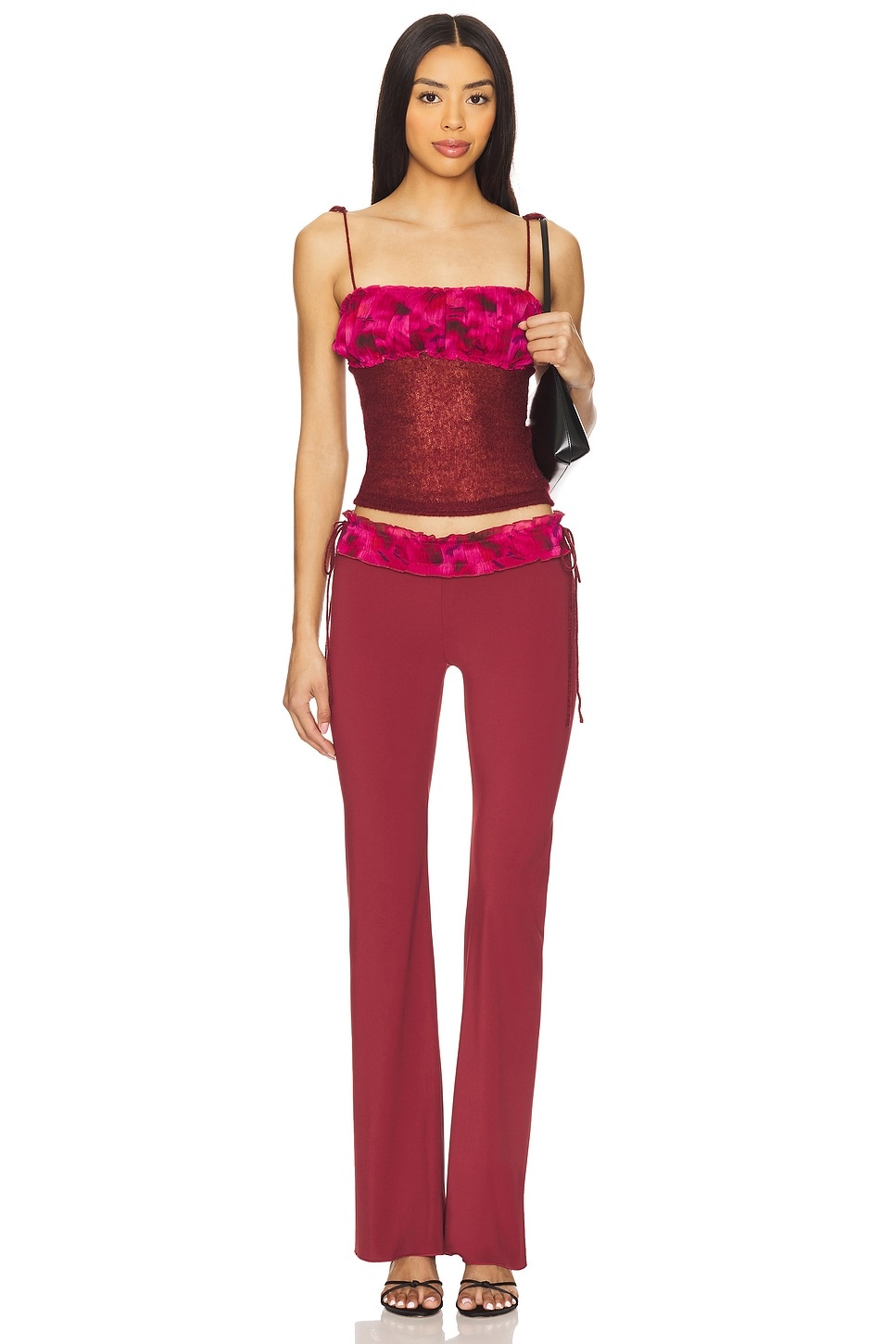 Ruched Side Tie Stretch Pant - 5