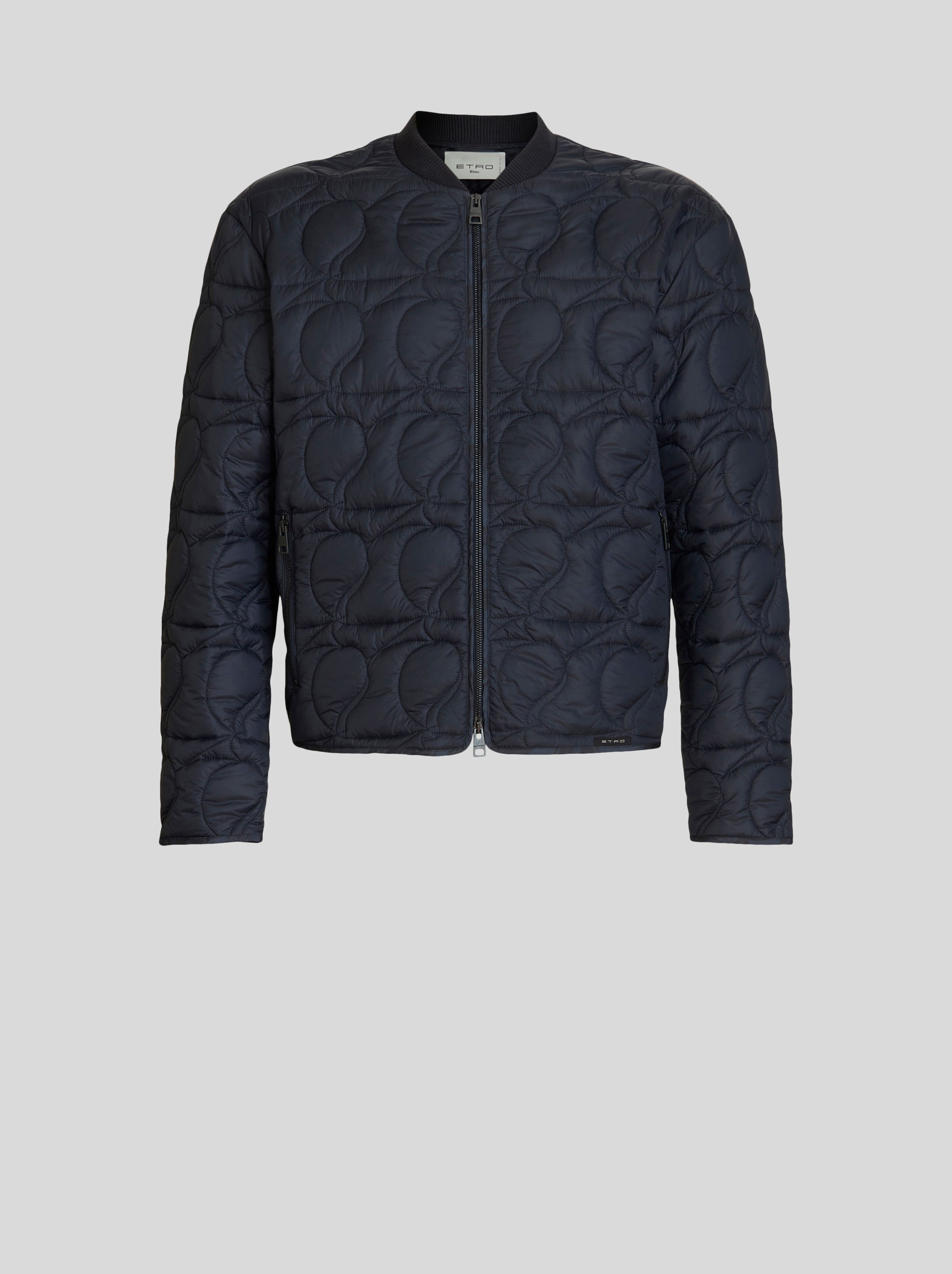 QUILTED PAISLEY DOWN BOMBER JACKET - 1