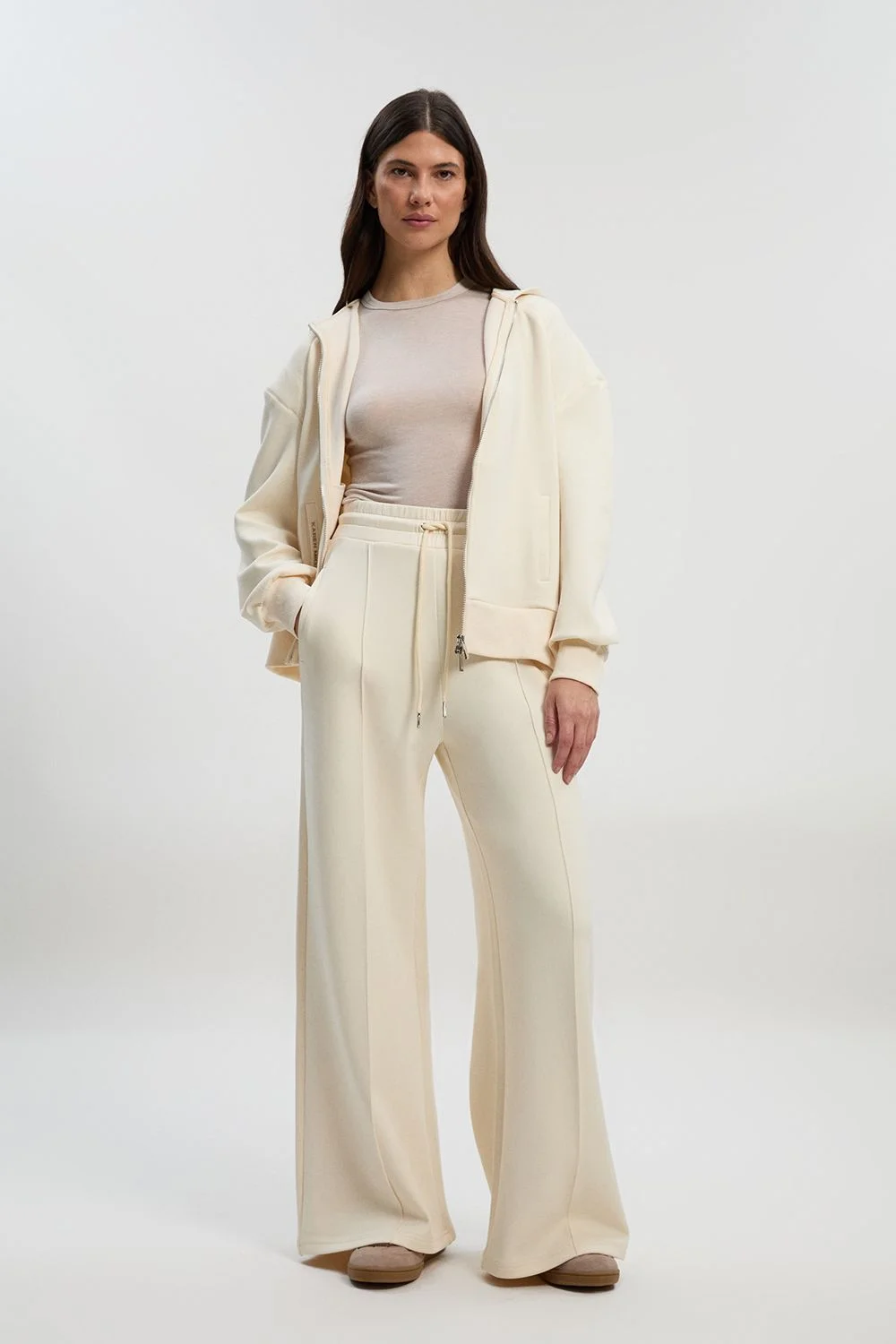 Premium Luxe Lounge Cosy Jersey Draw String Waist KM Branded Trousers - 1