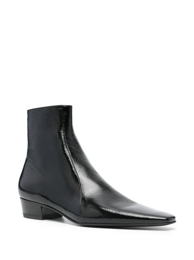 SAINT LAURENT 35mm patent-leather ankle boots outlook