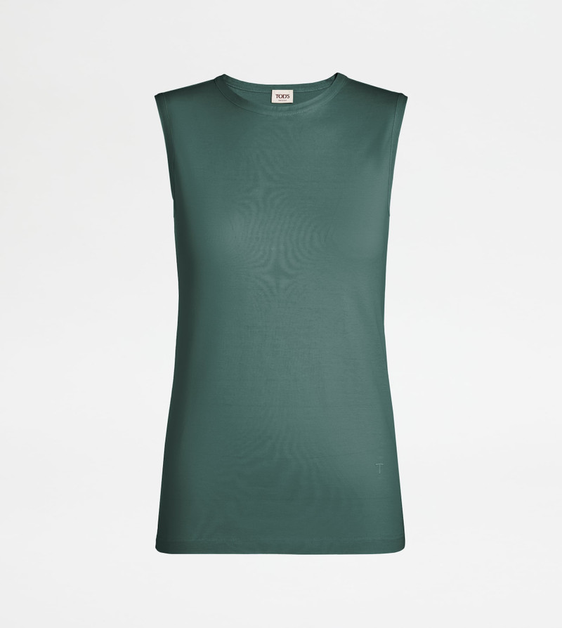TOP IN COTTON JERSEY - GREEN 1