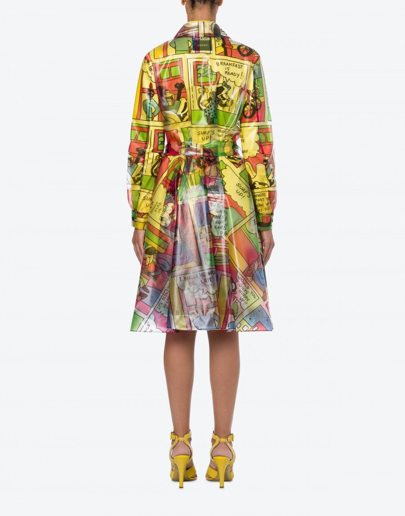 MOSCHINO COMICS WATERPROOF TRENCH COAT 3