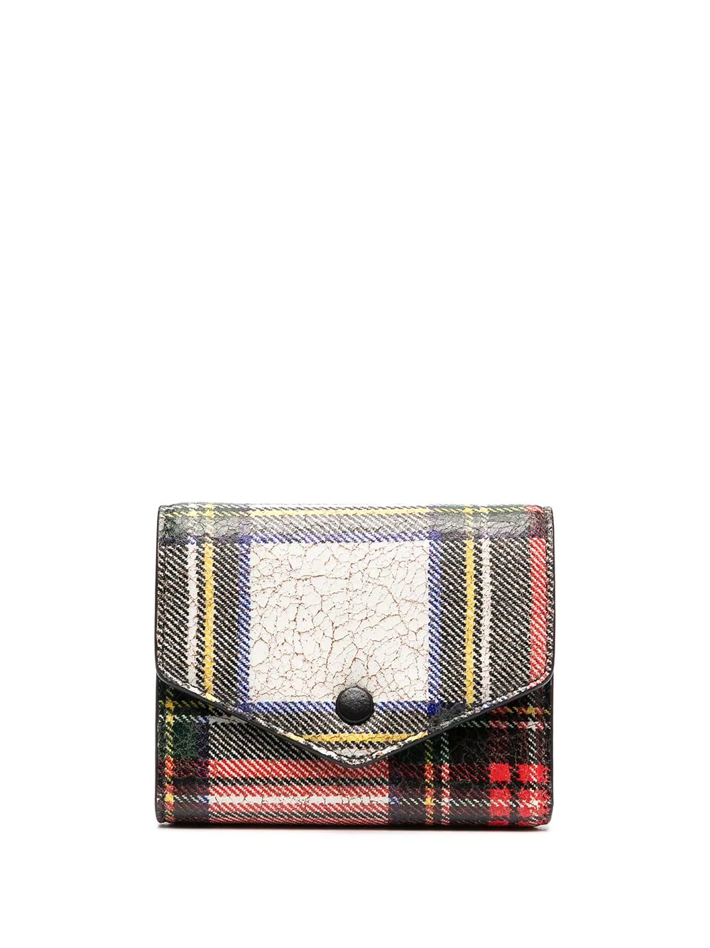 tri-fold tartan pattern purse - 1