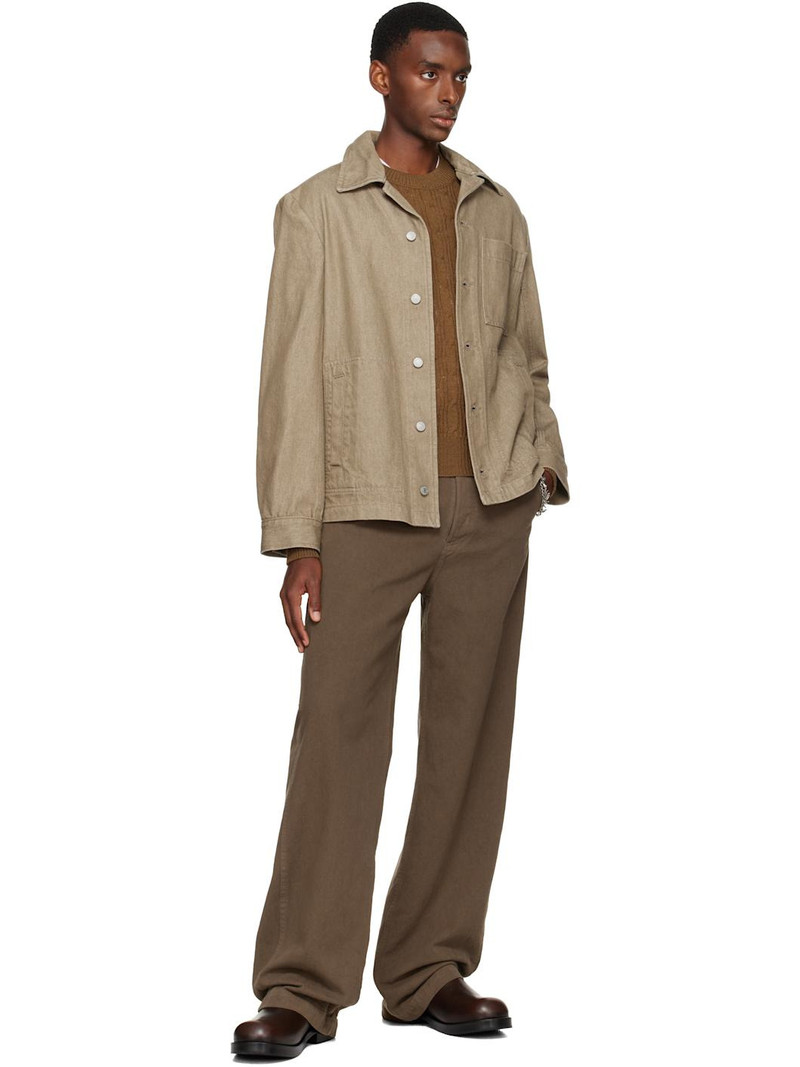 Dries Van Noten Brown Denim Shirt Jacket outlook