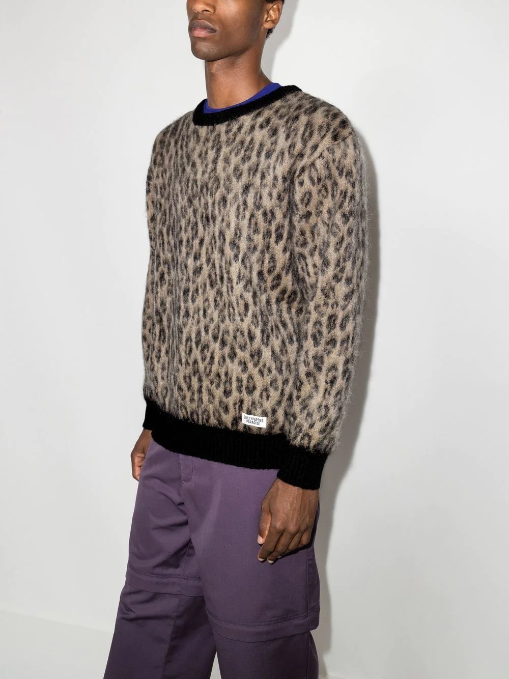 leopard mohair knit jumper - 4