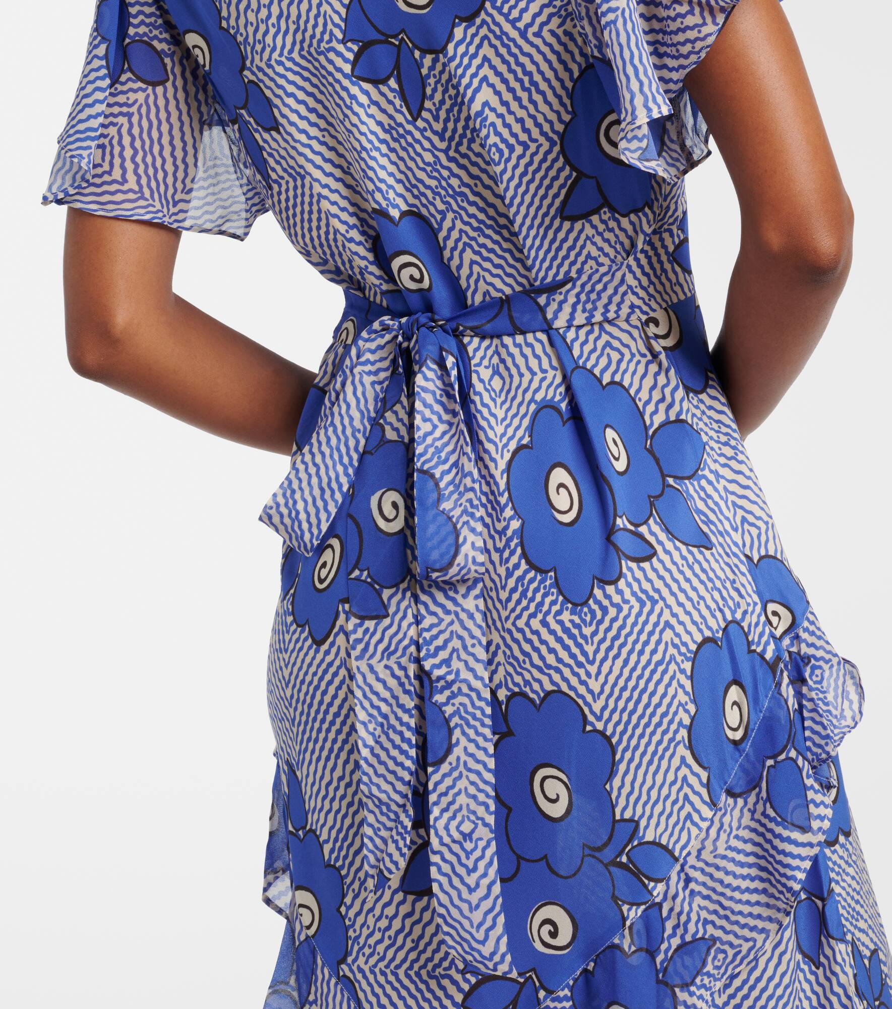 Evie floral silk maxi dress - 5