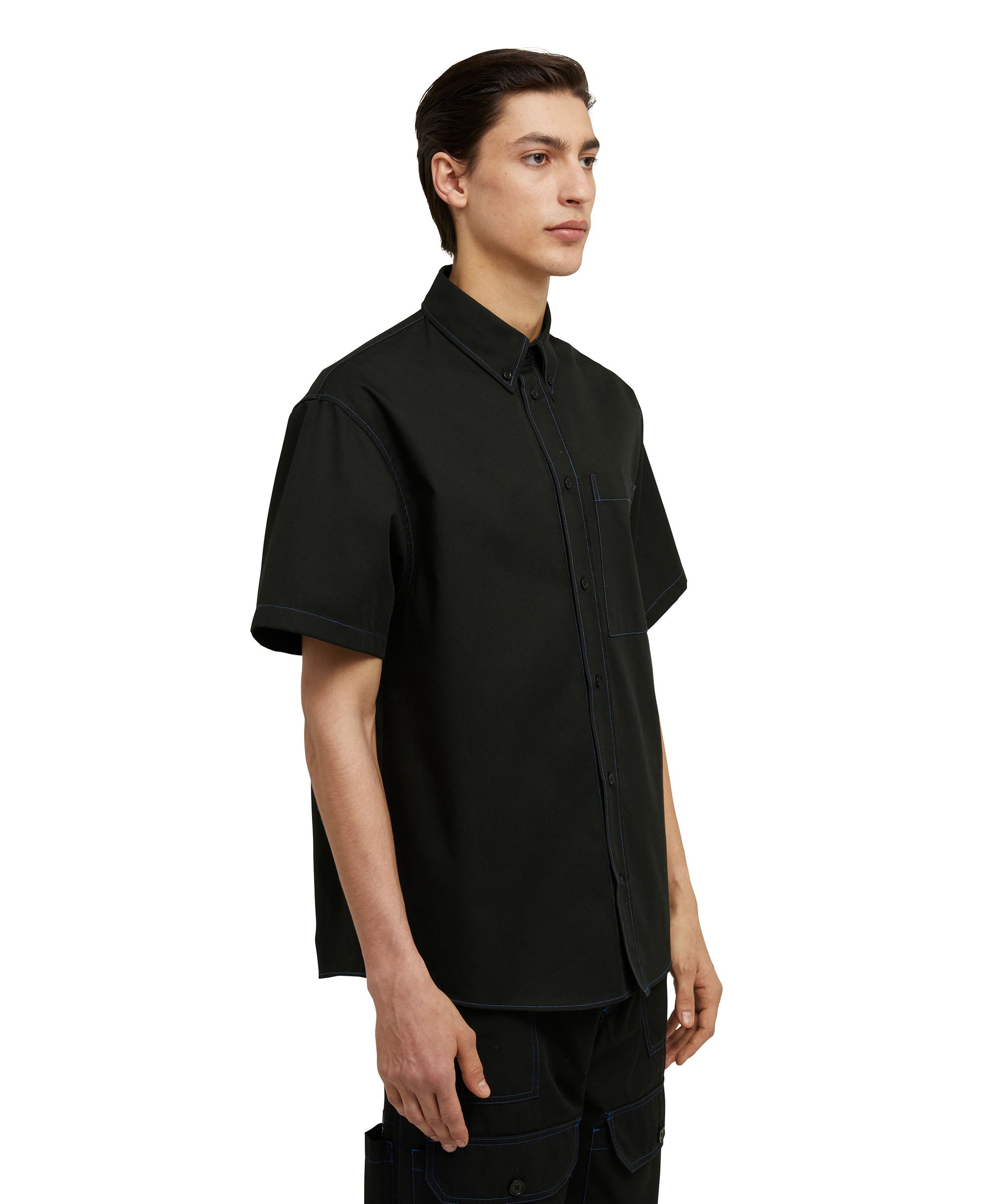 Mixed cotton "Technical Gabardine" shirt - 4