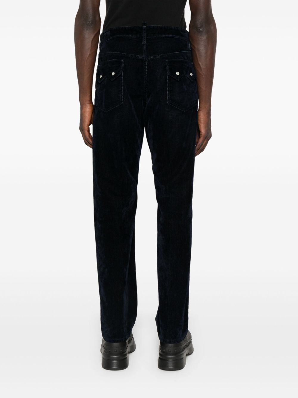 five-pockets cotton jeans - 4