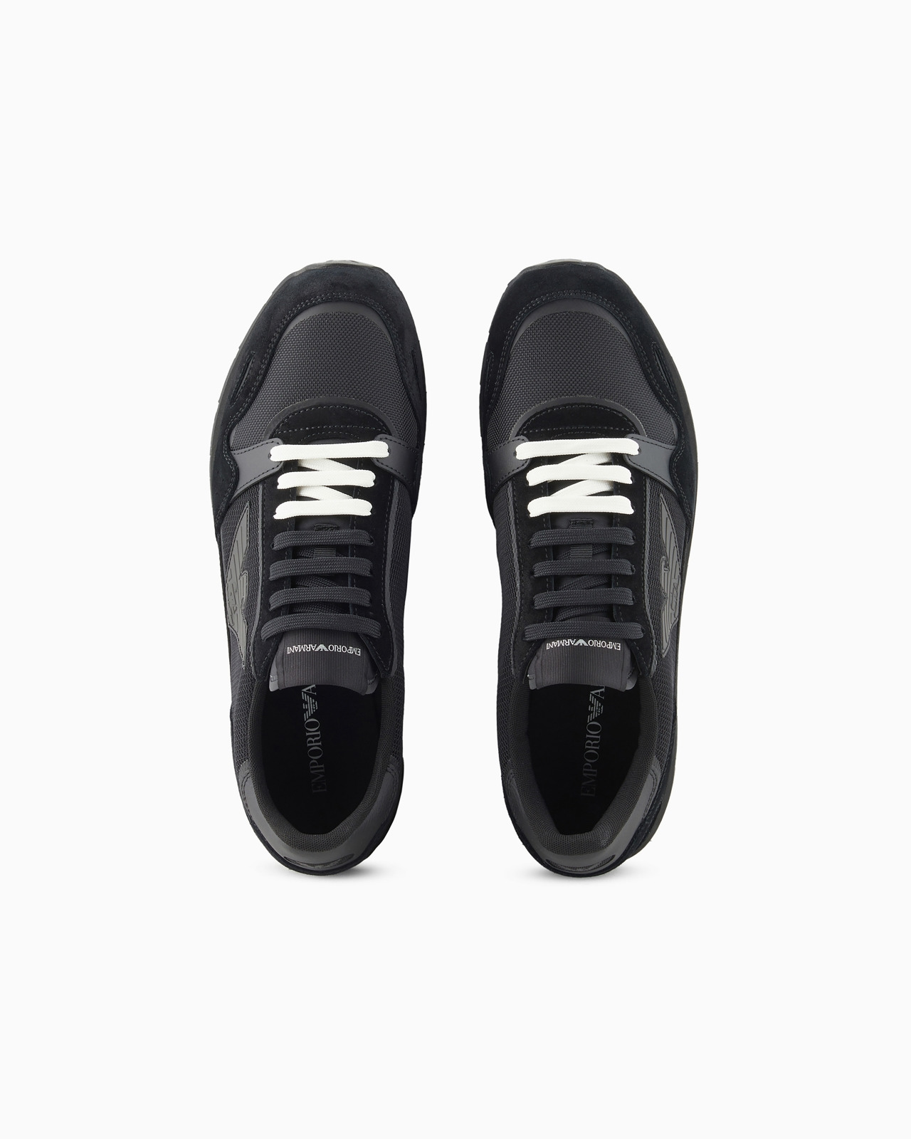 Mesh sneakers with suede details and eagle patch - 3