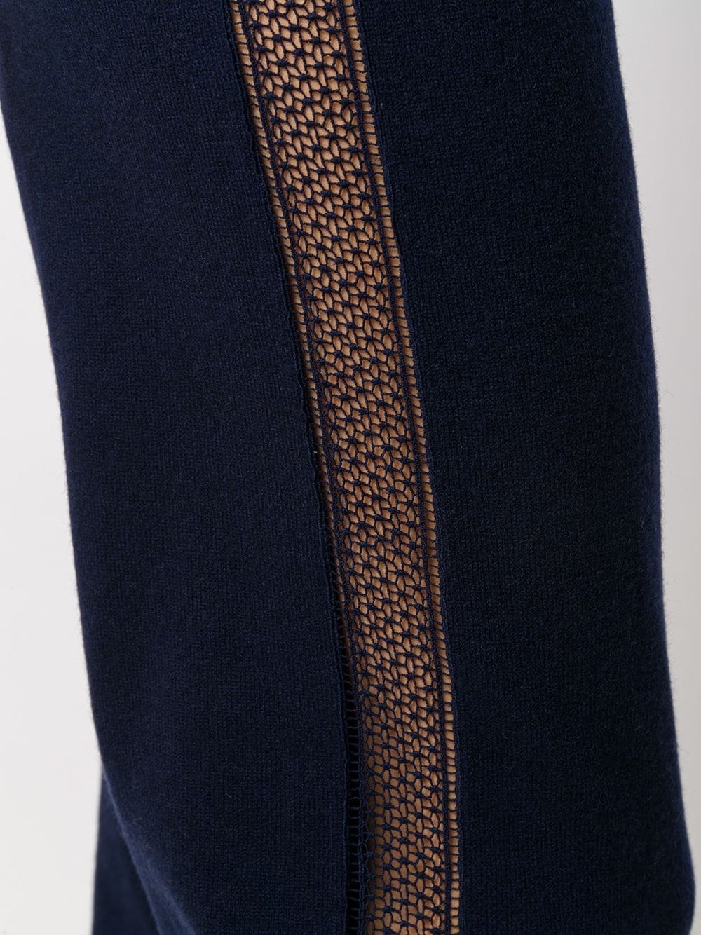 crochet-detail knitted trousers - 5