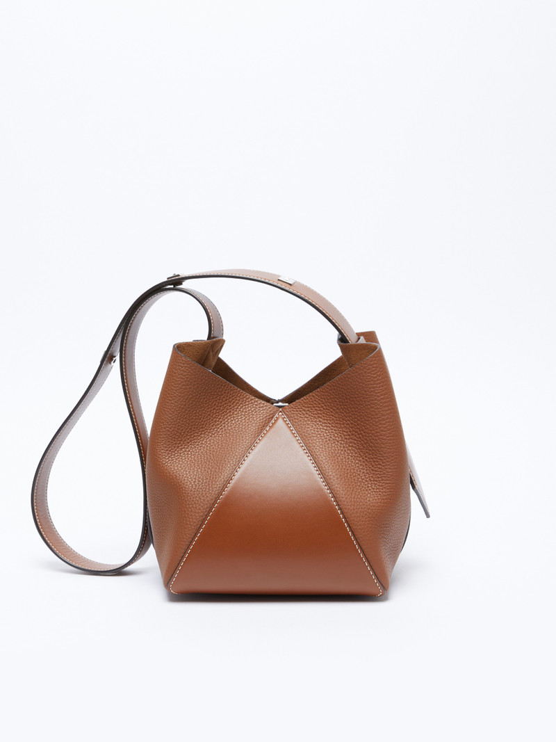 MMBUCKETS Small bucket bag in deer-print leather 3