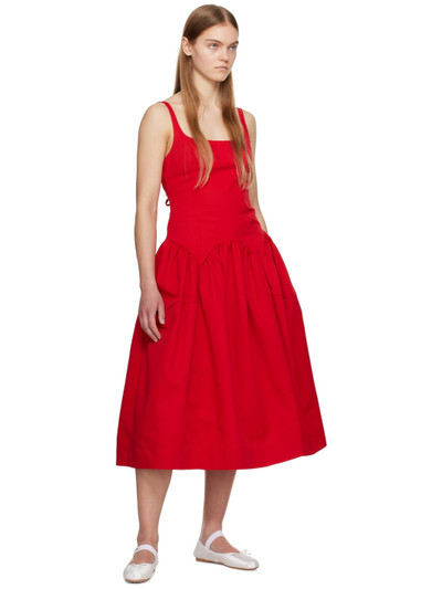 SANDY LIANG Red Cricket Midi Dress outlook