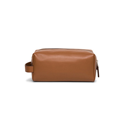 Santoni Brown leather pouch outlook