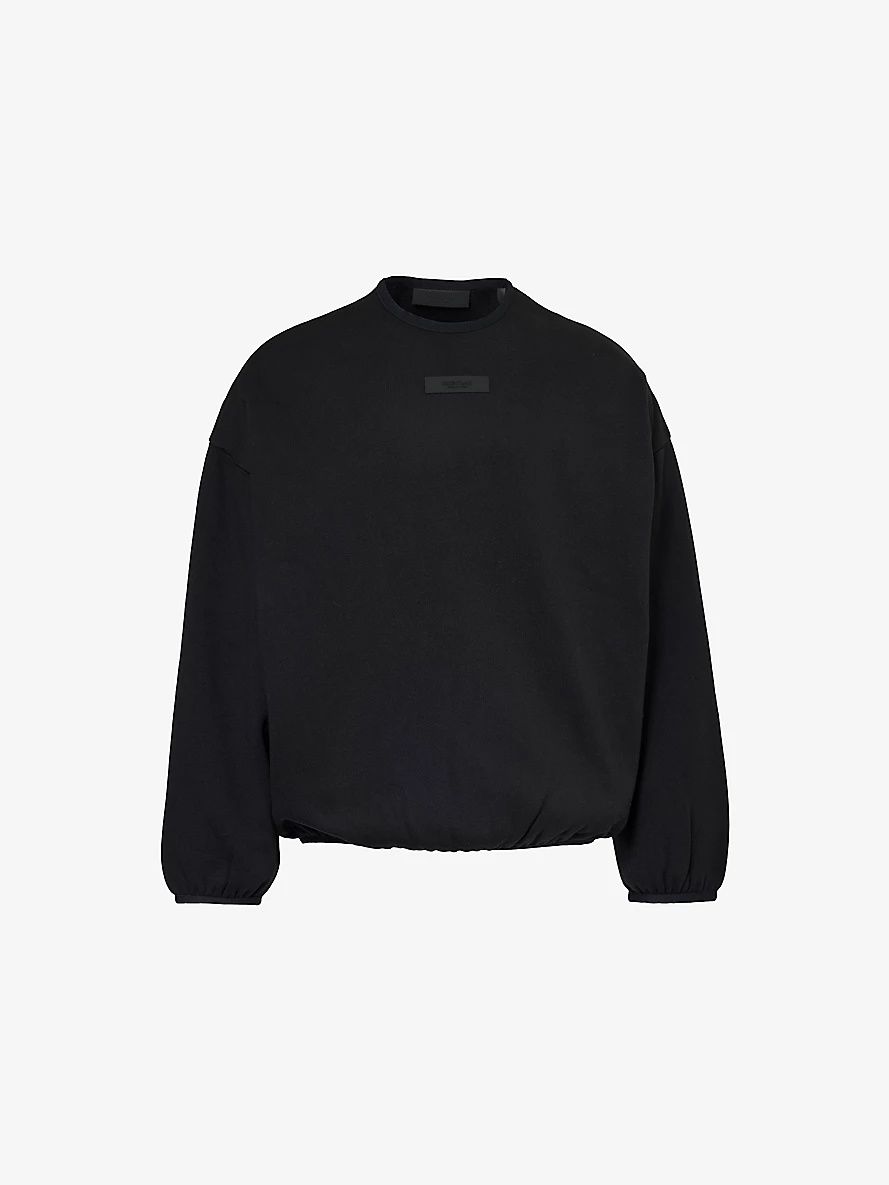 ESSENTIALS brand-patch cotton-blend sweatshirt - 1