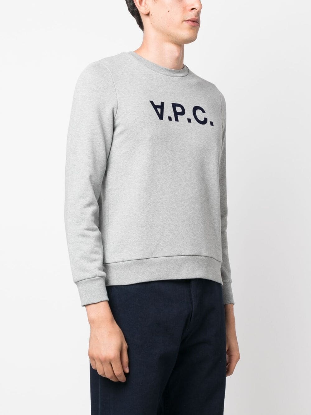 logo-print cotton sweatshirt - 3