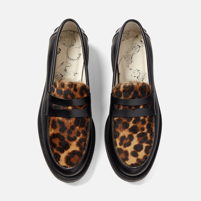 DUKE + DEXTER Wilde Leopard Penny Loafer - Men's outlook