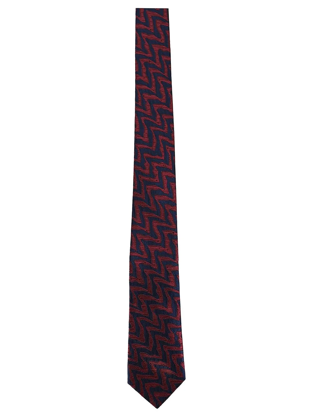 Zig-Zag Silk Tie - 1