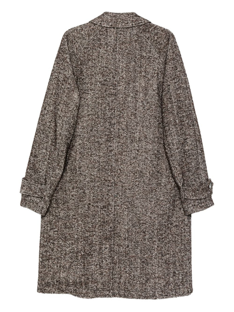 OFFICINE GÉNÉRALE button herringbone coat outlook