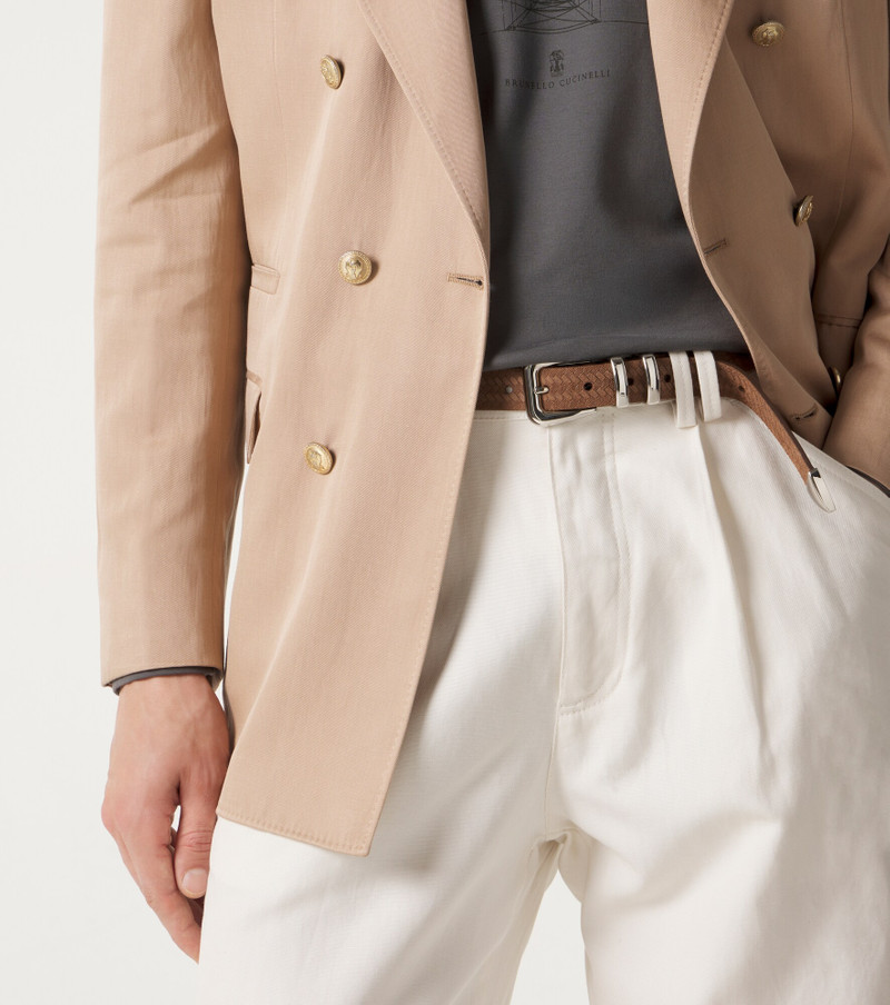 Brunello Cucinelli Debossed leather belt outlook