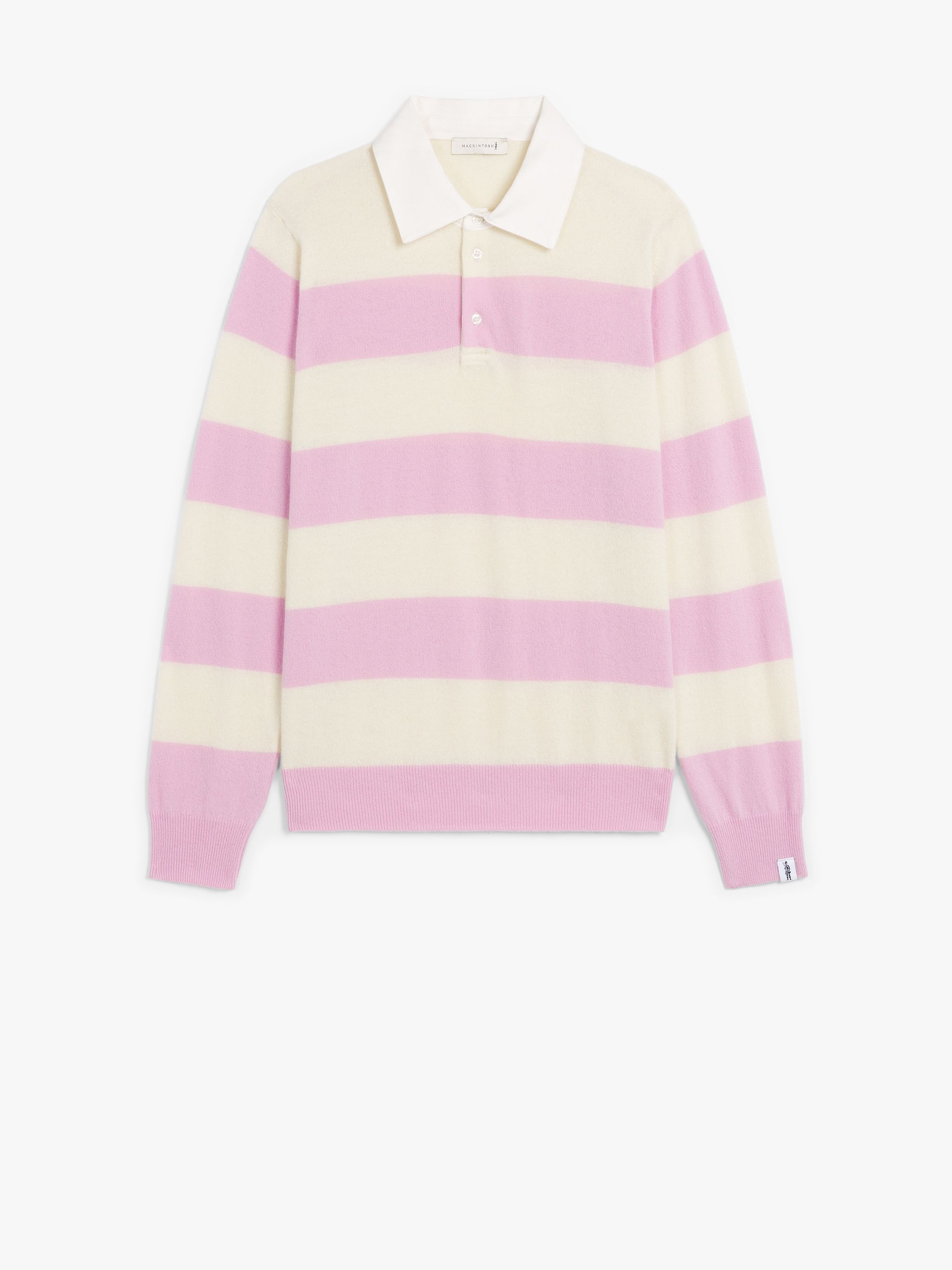 PINK WOOL KNITTED RUGBY SHIRT | GKM-202 - 1