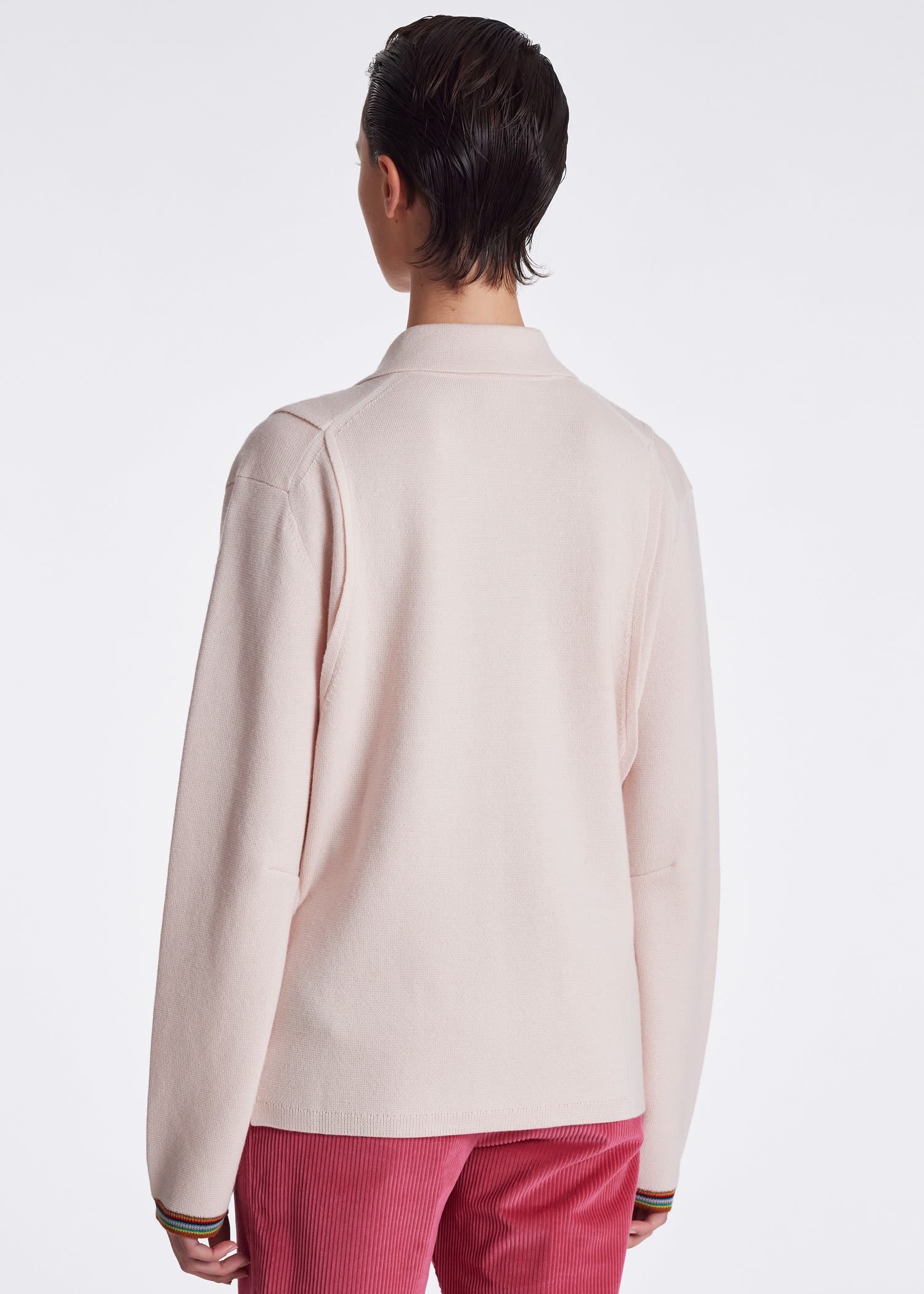 Collared Stripe Cuff Sweater - 6