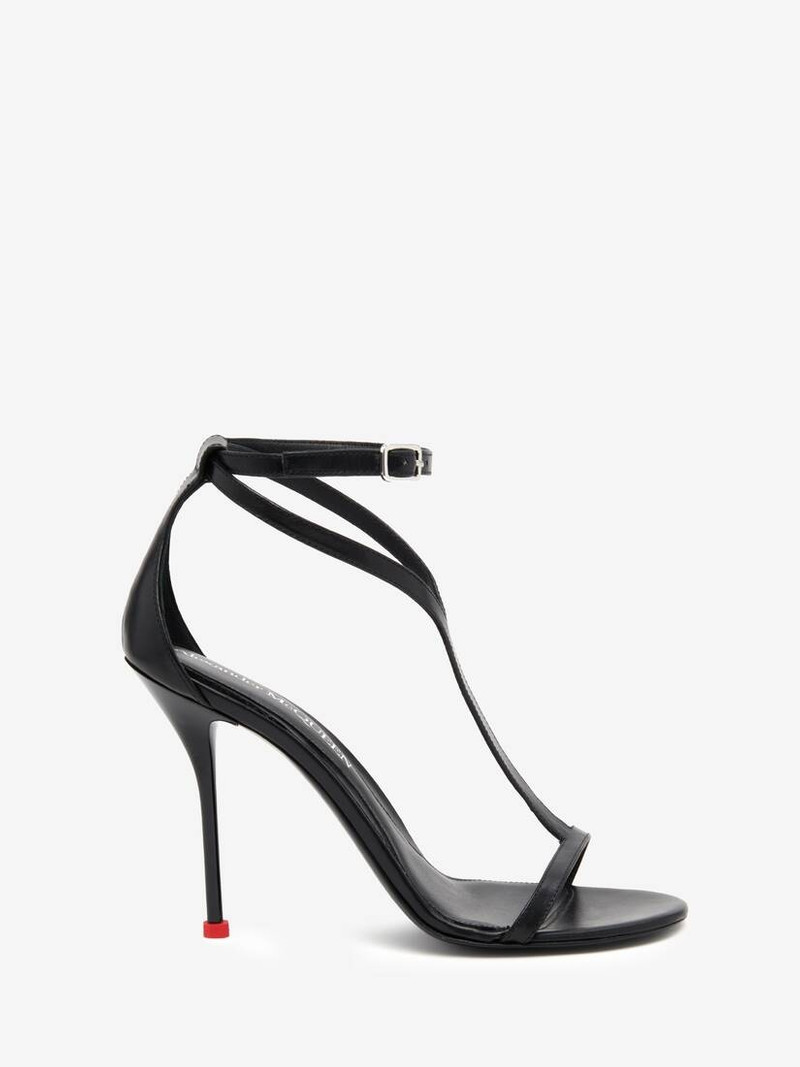Women's Harness Sandal in Black/lust Red 1
