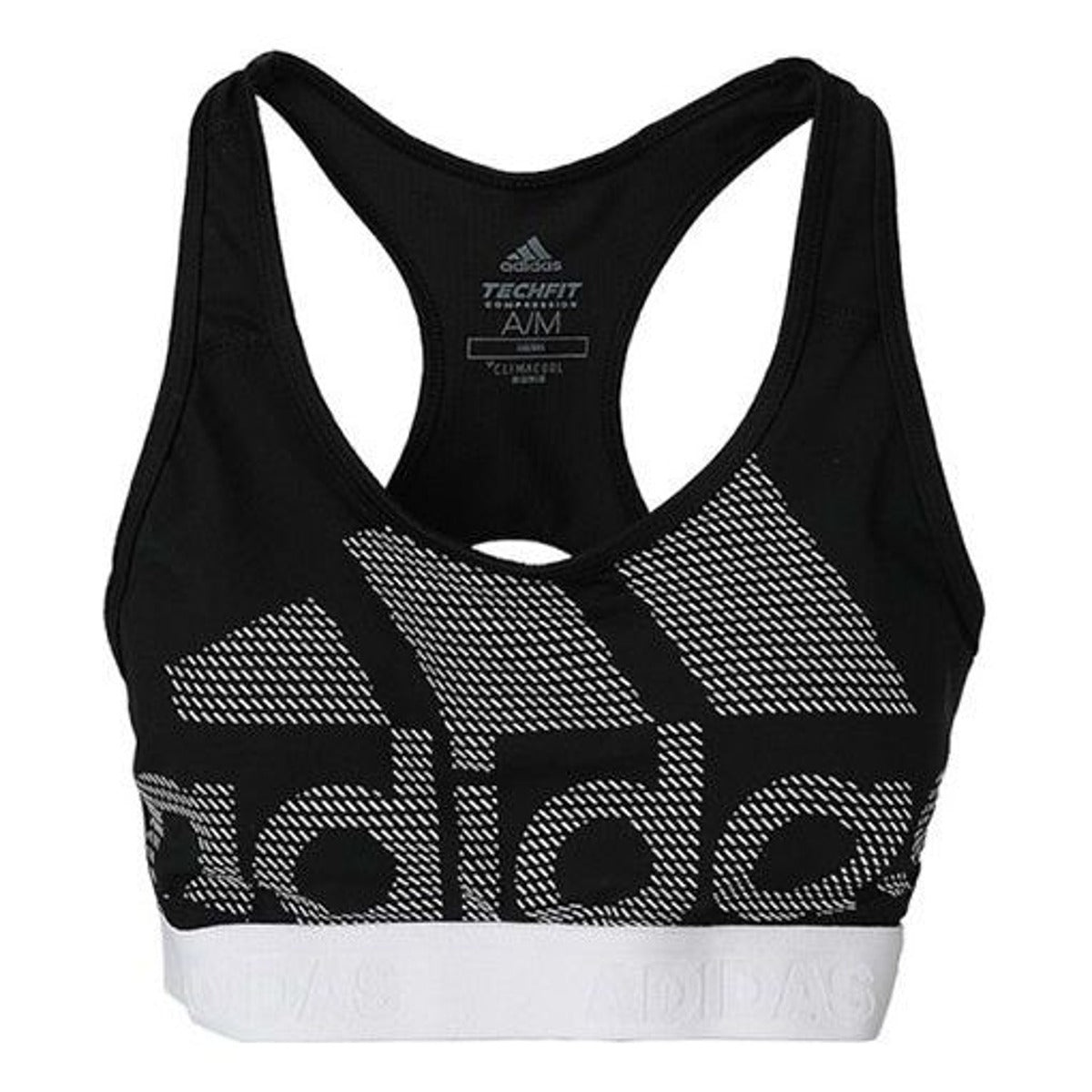 (WMNS) adidas Don't Rest Alphaskin Bra 'Black Grey White' DH4446 - 1