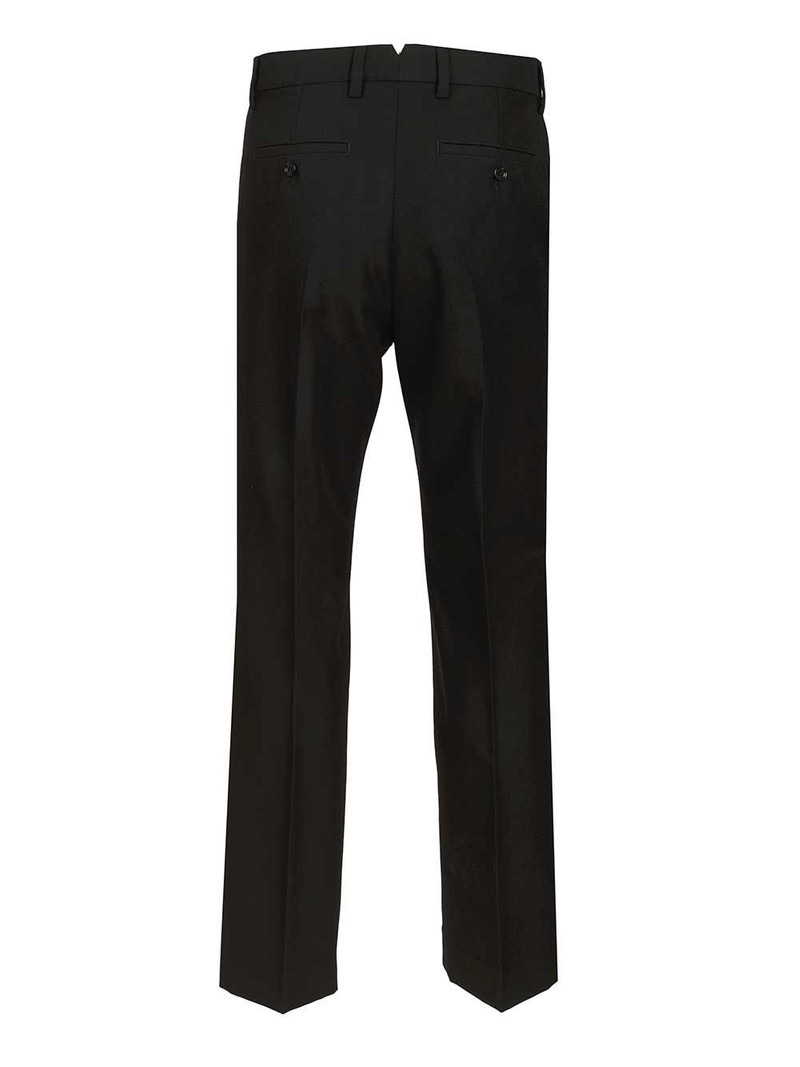 AMI Paris Straight Wool Canvas Trousers Black outlook