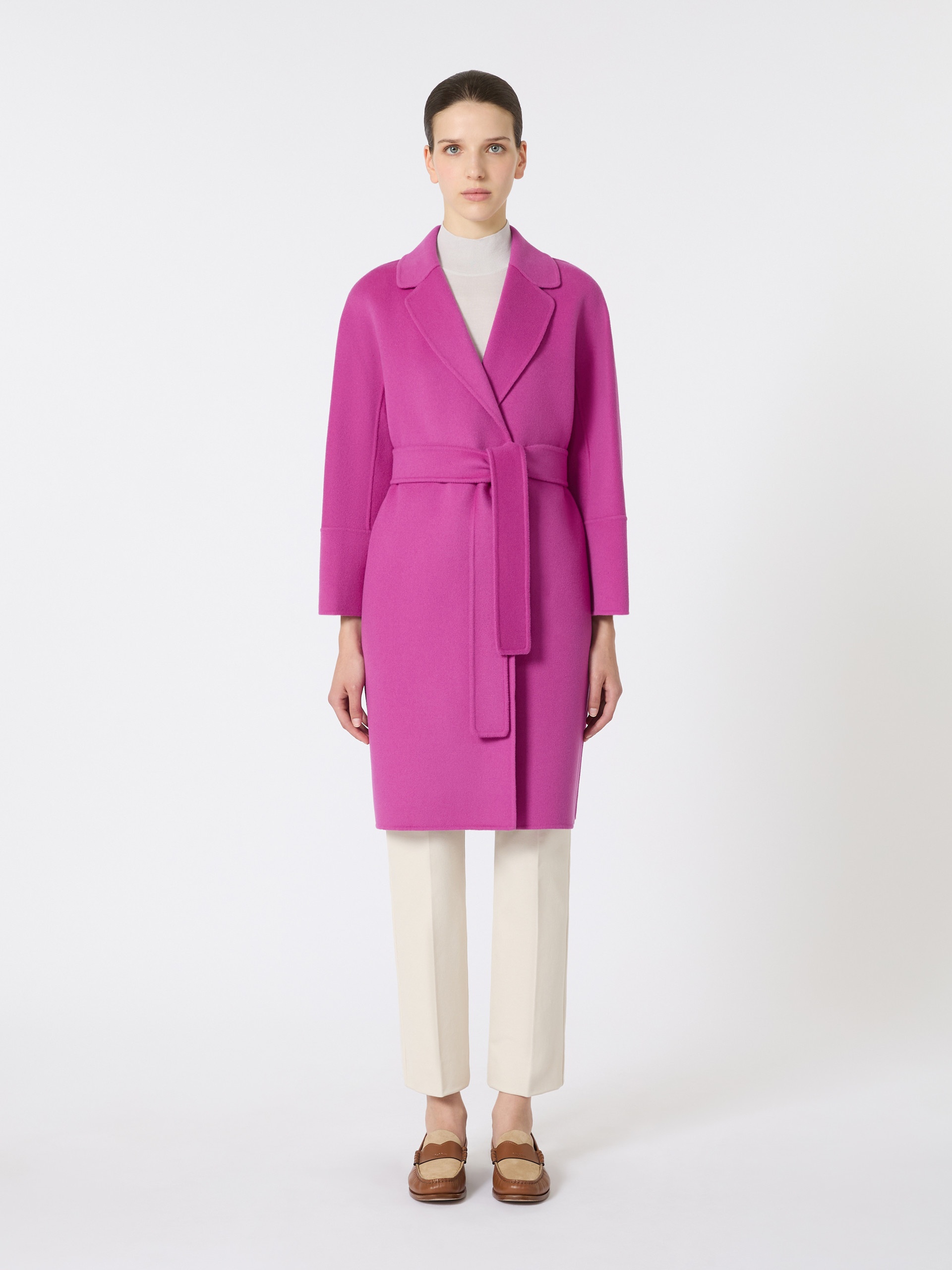 ARONA Short double-faced wool coat - 3