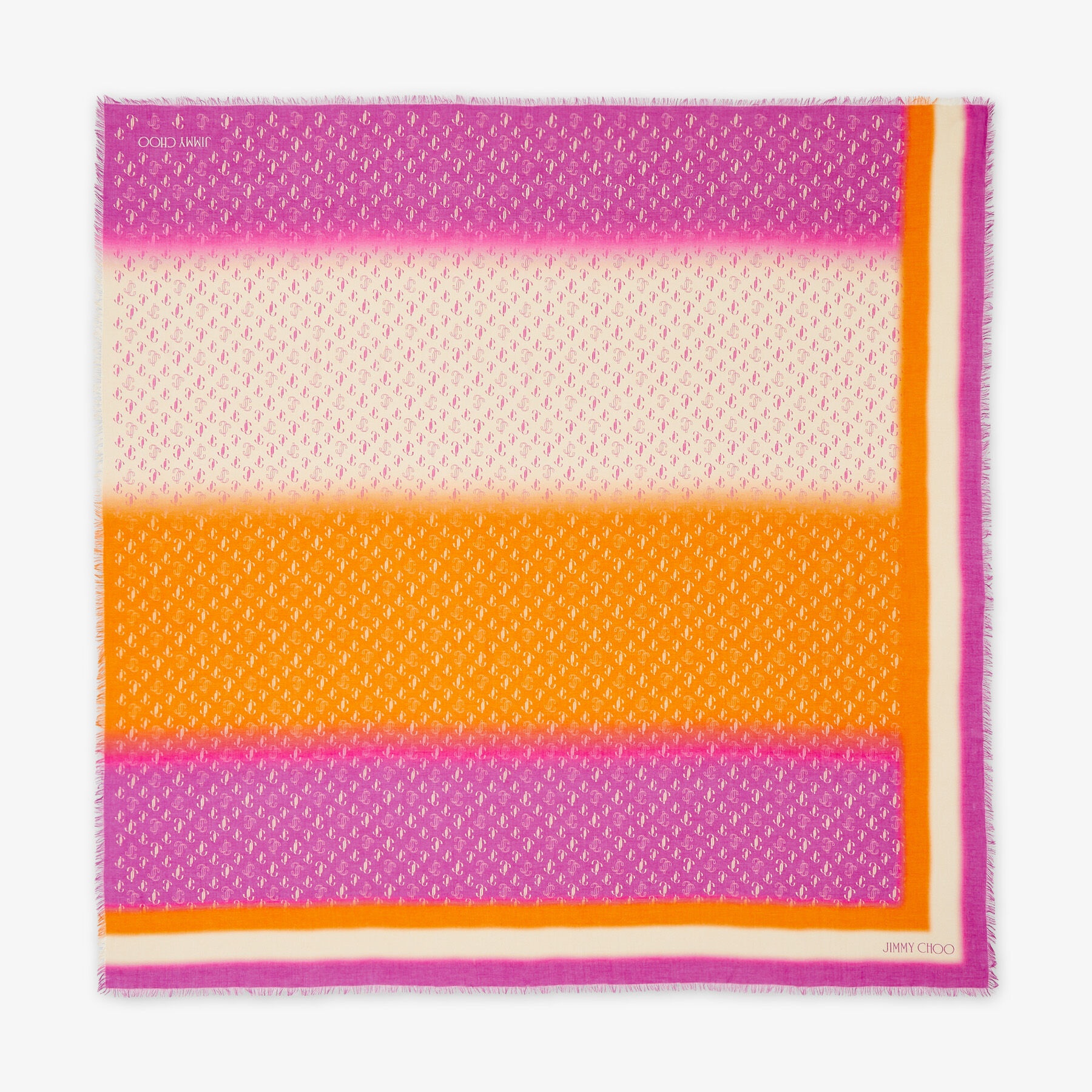 Katja
Amber Orange Woven Cashmere and Modal Jacquard Shawl - 3