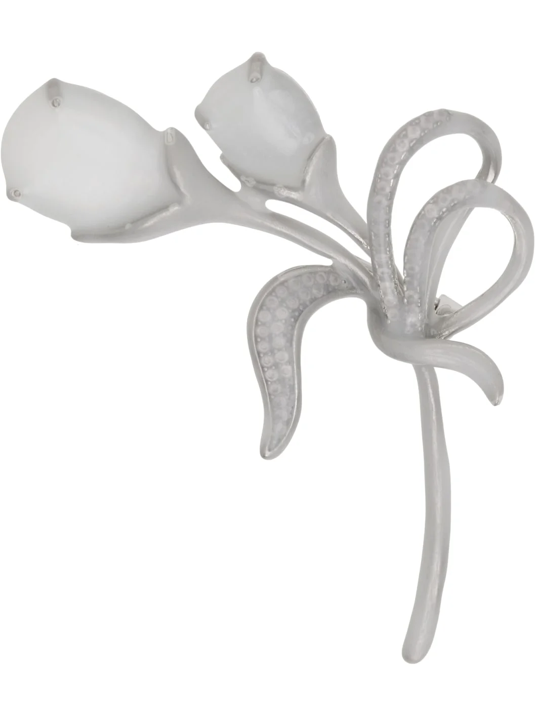 Antiqued Wax Floral Brooch - 1