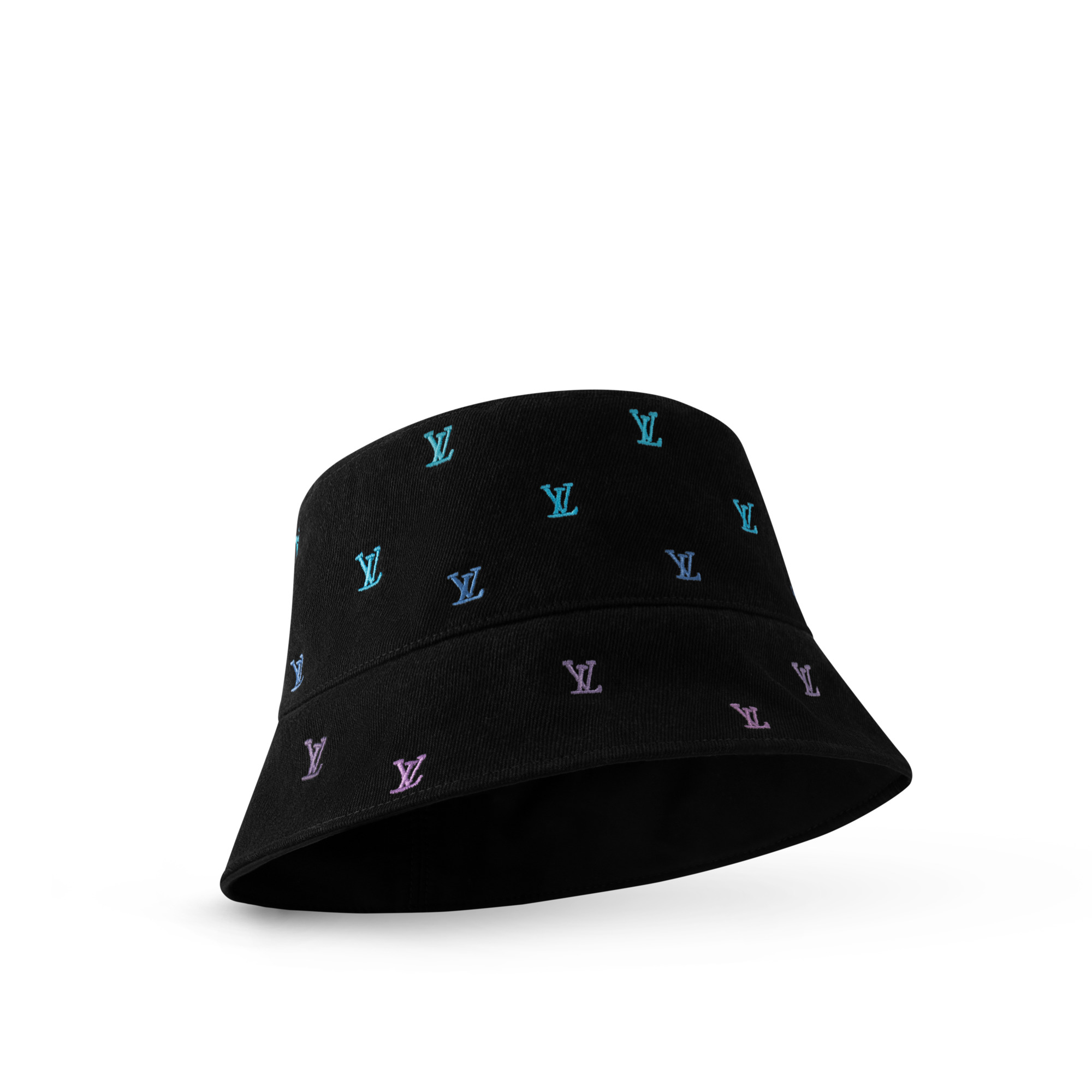 LV Blason Shading Denim Reversible Bucket Hat - 3