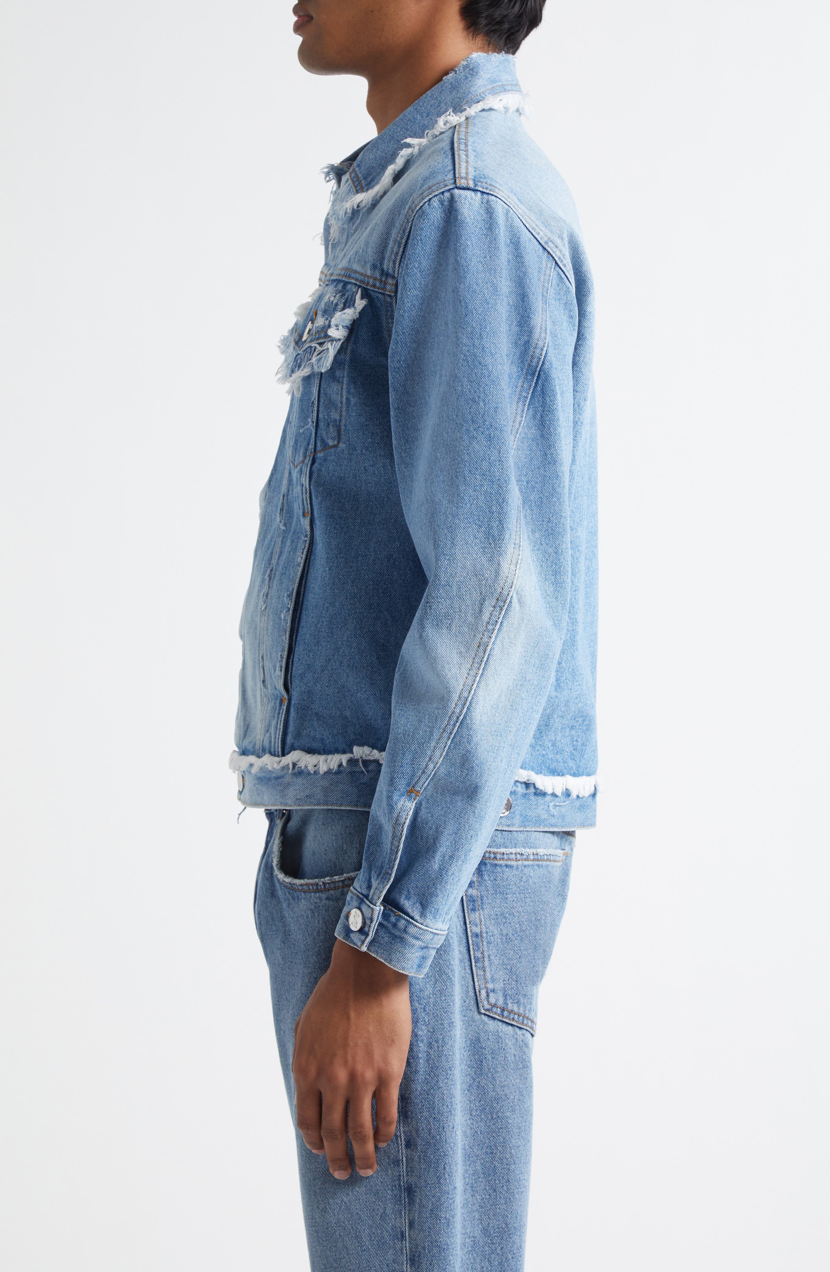 Séfr Alvarez Denim Jacket in Frayed Rodeo at Nordstrom - 4