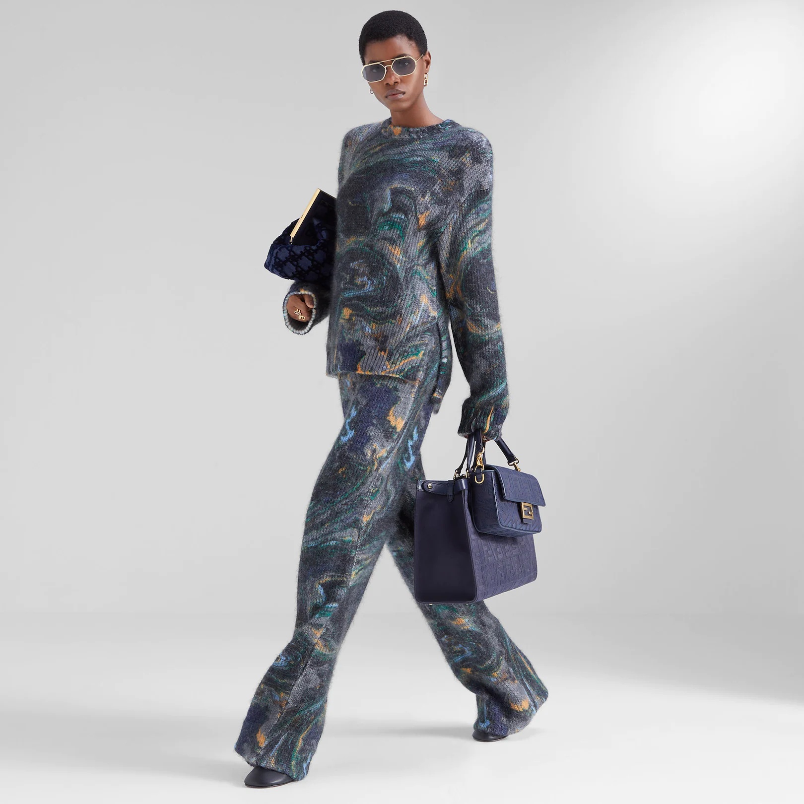 Blue mohair pants - 4