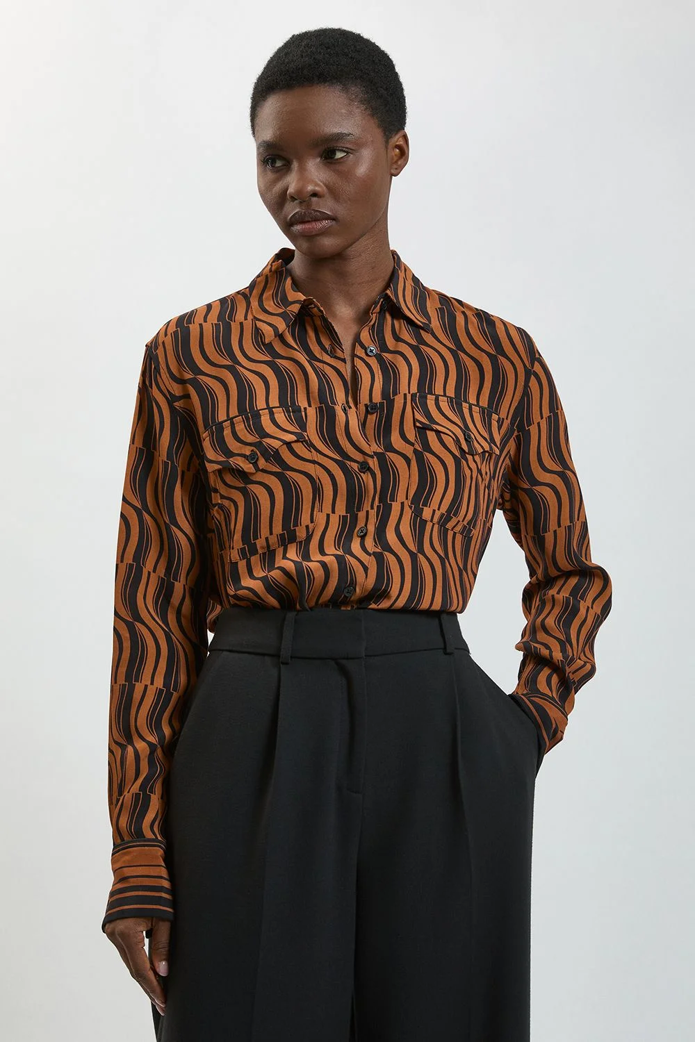 Geo Print Viscose Woven Shirt - 1