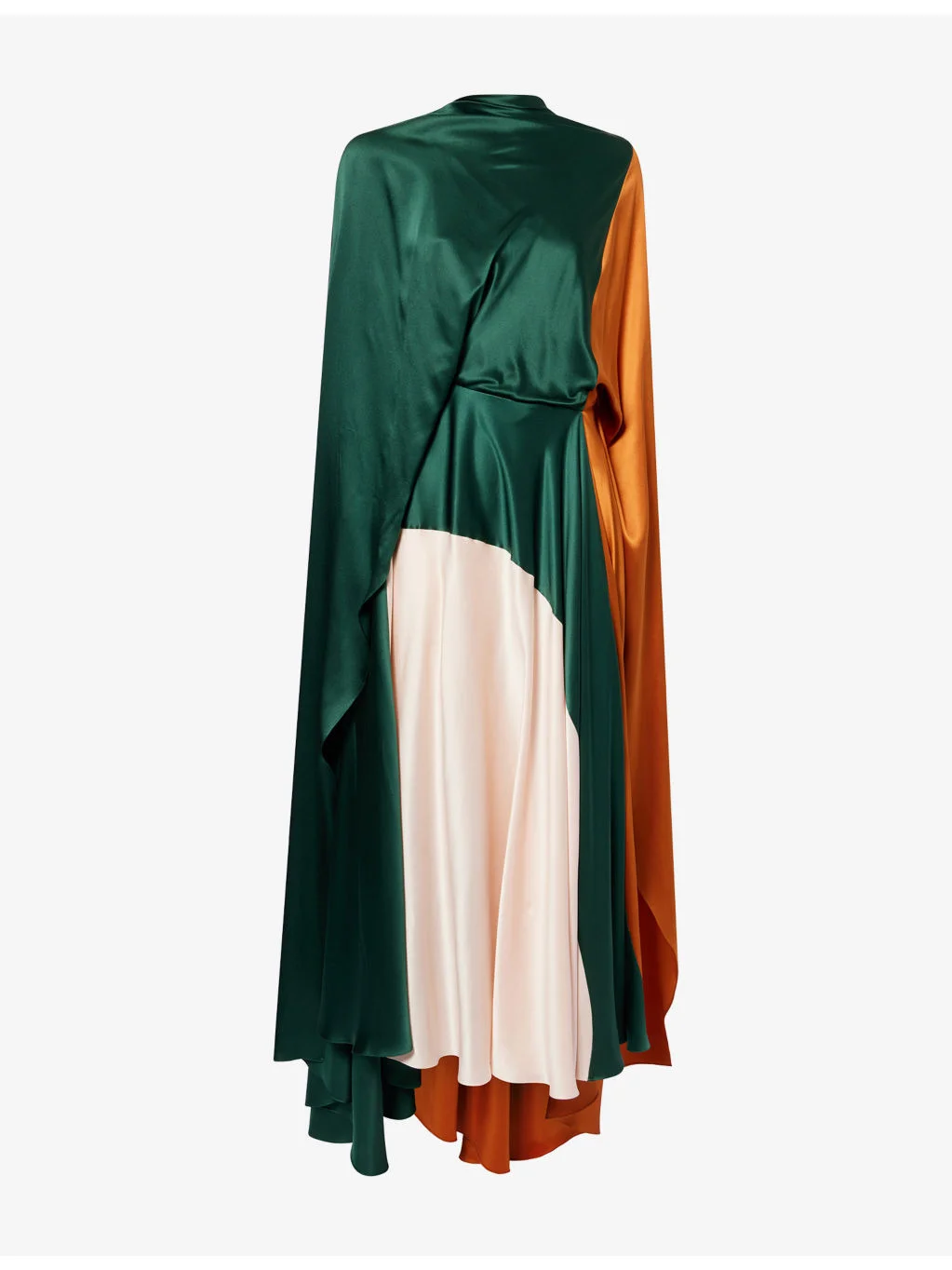 Andromeda Caped-Sleeve Silk Maxi Dress - 1