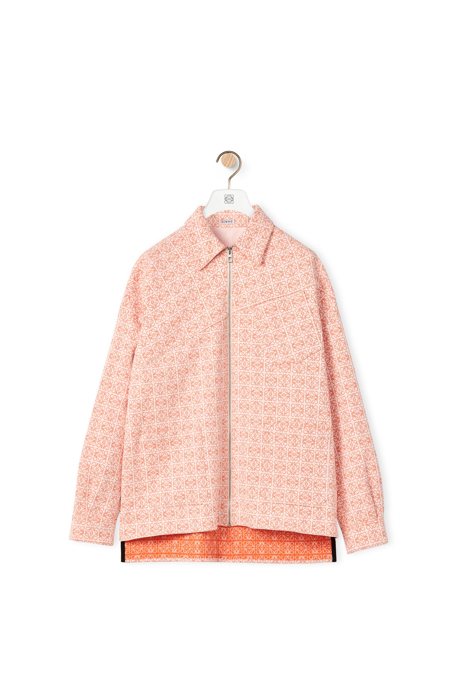Anagram jacquard zip jacket in cotton - 1