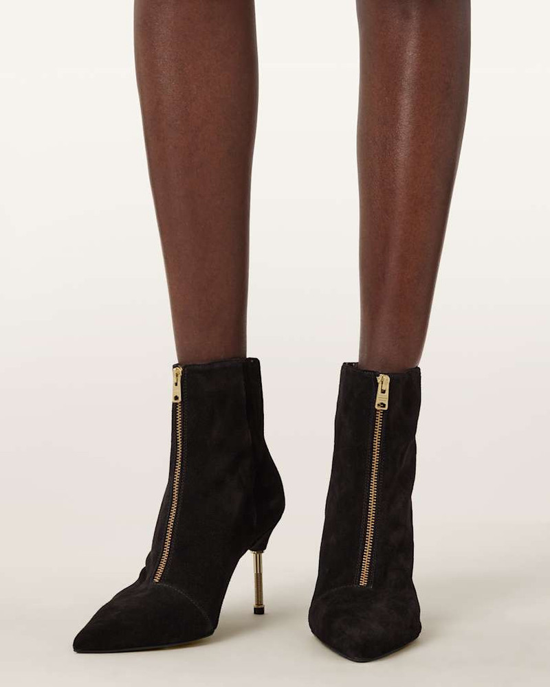 ALLSAINTS NATASHA POINTED ZIP UP SUEDE BOOTS outlook