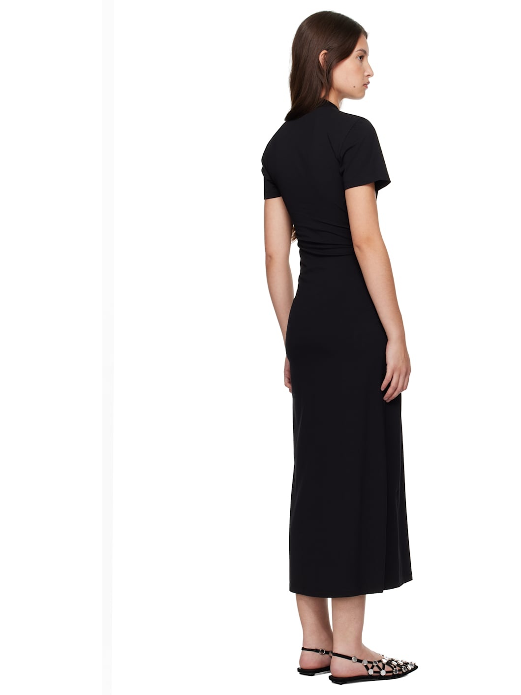 Black Long Piercing Maxi Dress - 3