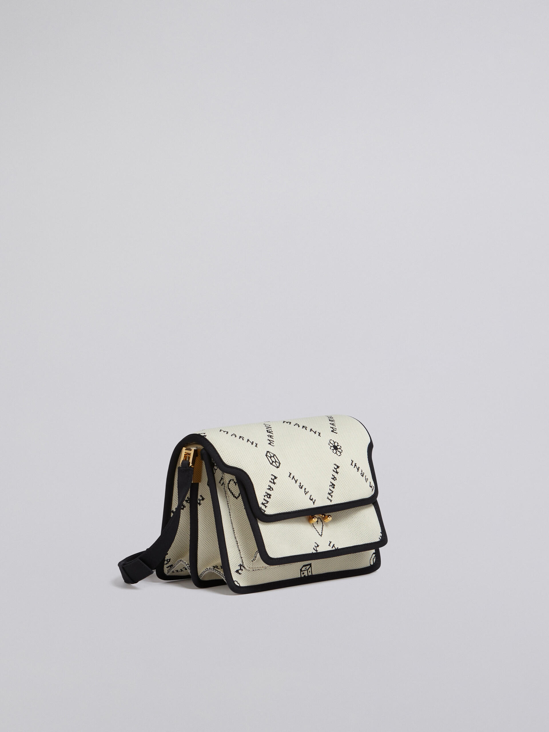 TRUNK SOFT MEDIUM BAG IN WHITE MARNIGRAM JACQUARD - 6