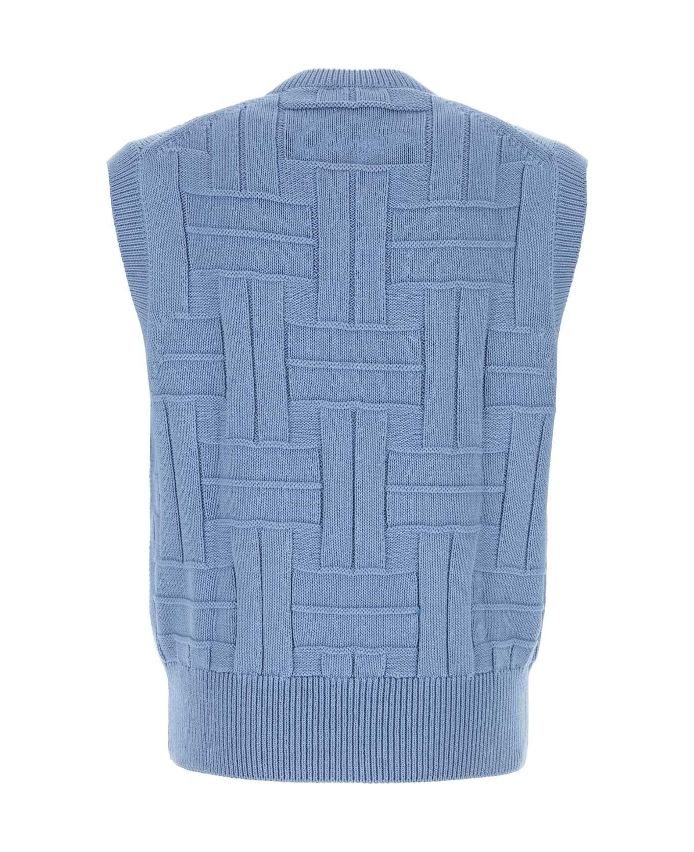 Cerulean Blue Cotton Vest - 2