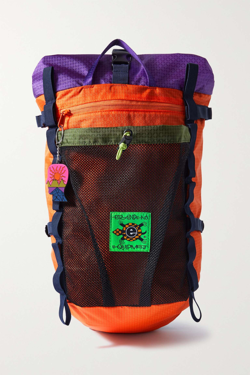 Equipment Climbing Mesh-Trimmed Colour-Block Ripstop Backpack 1