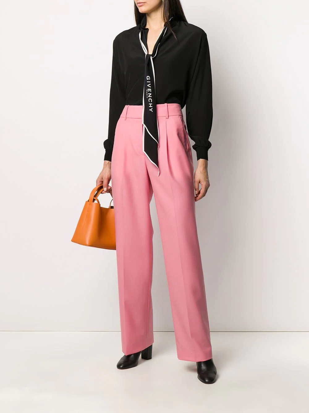 high-waisted tailored trousers - 2