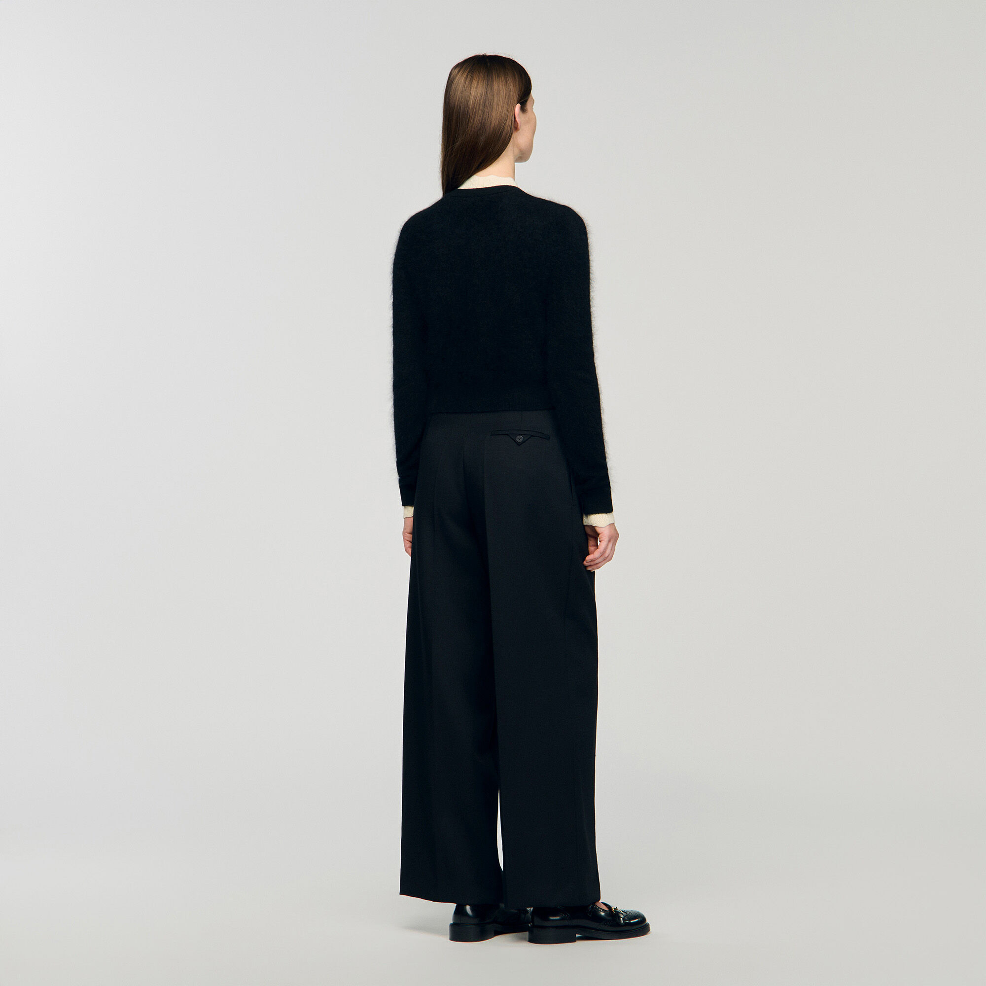 POINTELLE COLLAR CARDIGAN - 5