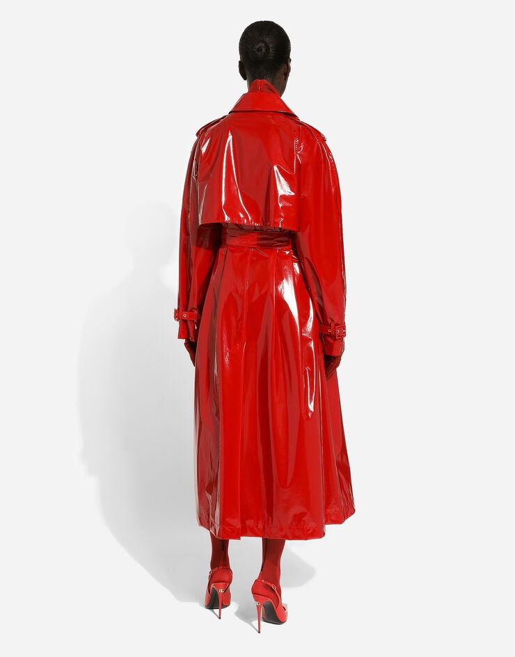 Patent leather trench coat - 4
