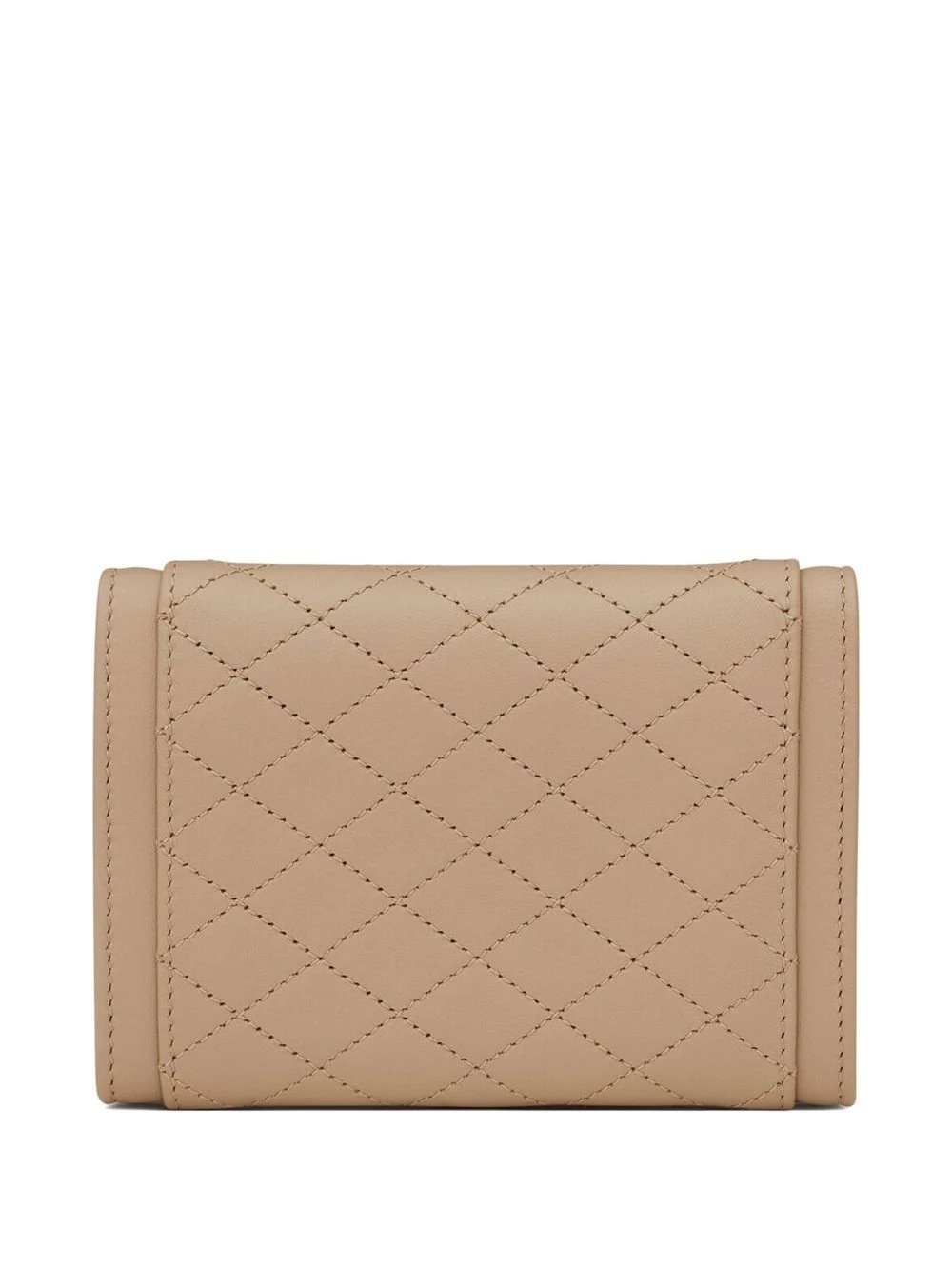 logo-plaque quilted clutch bag - 2