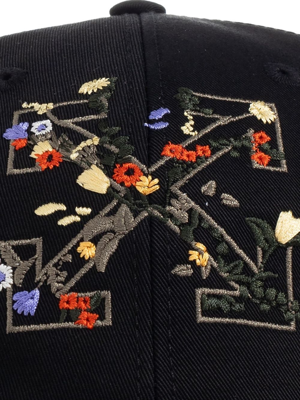 floral-embroidered baseball cap - 3