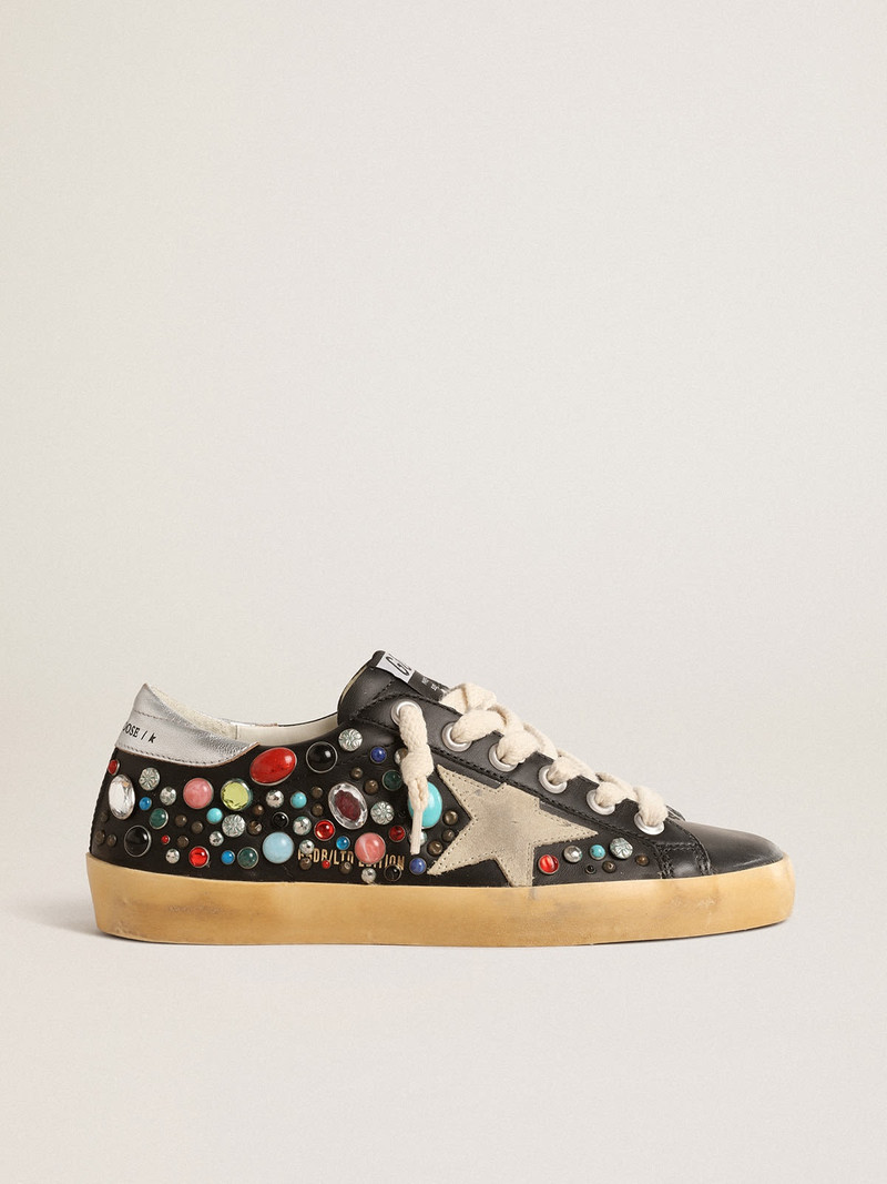 Super-Star with multicolored studs and beige suede star - 1