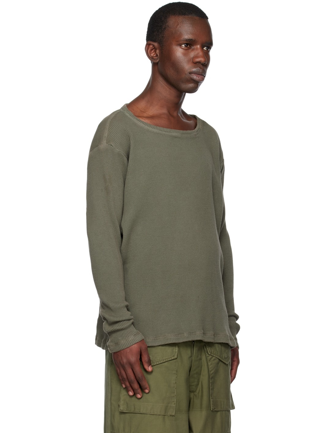 Khaki Crewneck Sweatshirt - 2