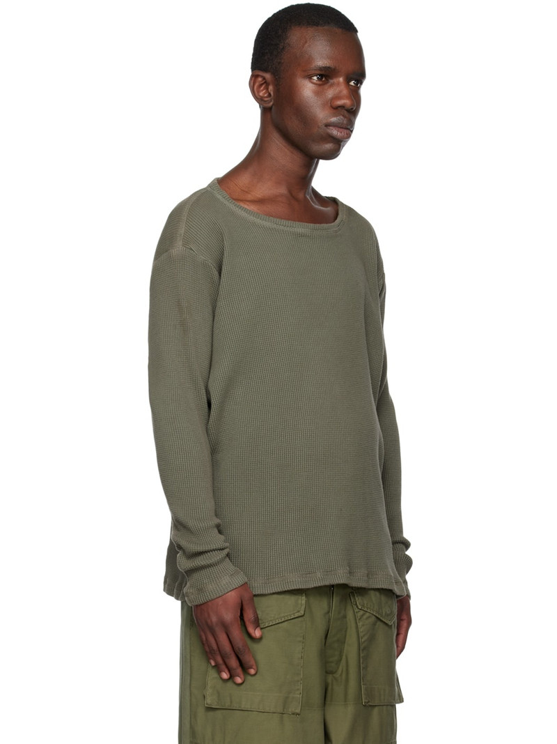 Khaki Crewneck Sweatshirt 2